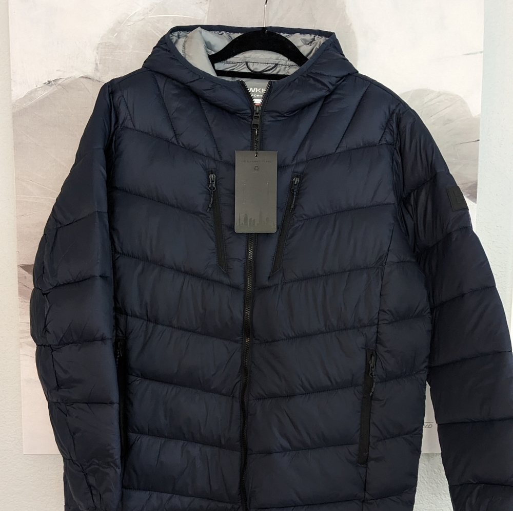 Hawke & Co Chevron Heat Insulated, Wind Water Resistant Hooded Jacket Large Nwt❤ - Picture 3 of 17